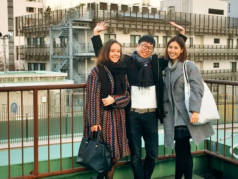 Three of the hostel's opening staff members